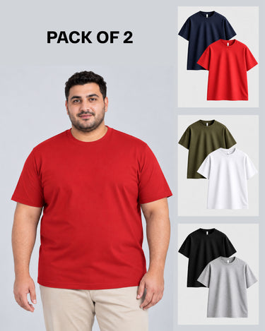 Plus Size T-Shirt Combo – Pack of 2