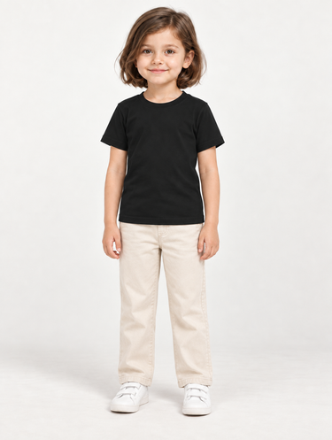 Toddler 100% Cotton Round Neck T-Shirt
