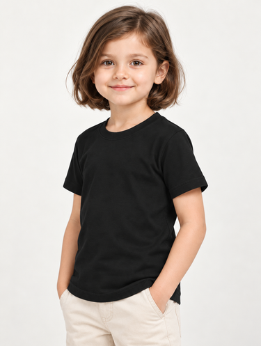 Toddler 100% Cotton Round Neck T-Shirt