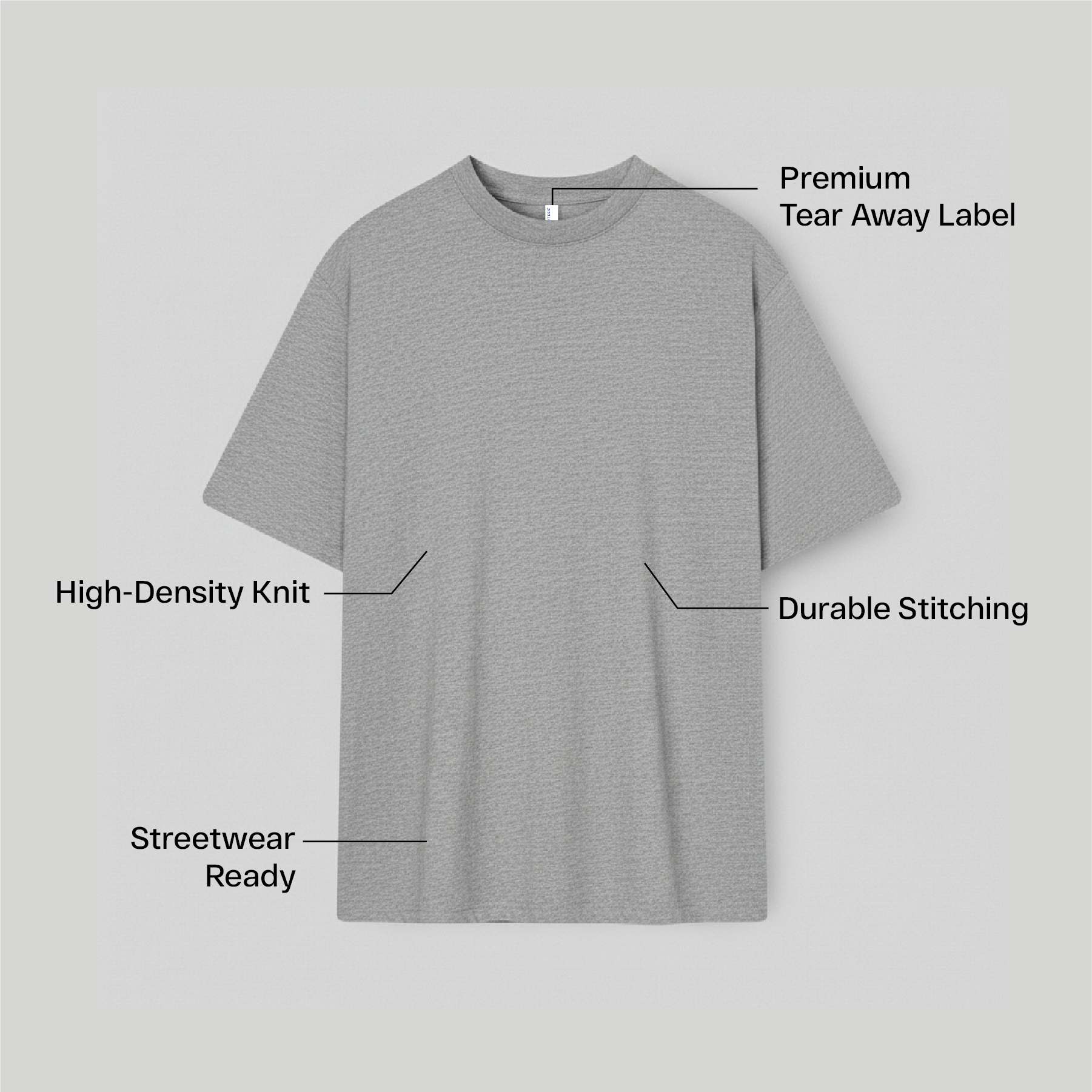 Men’s Premium French Terry Oversized Tee – Relaxed Fit