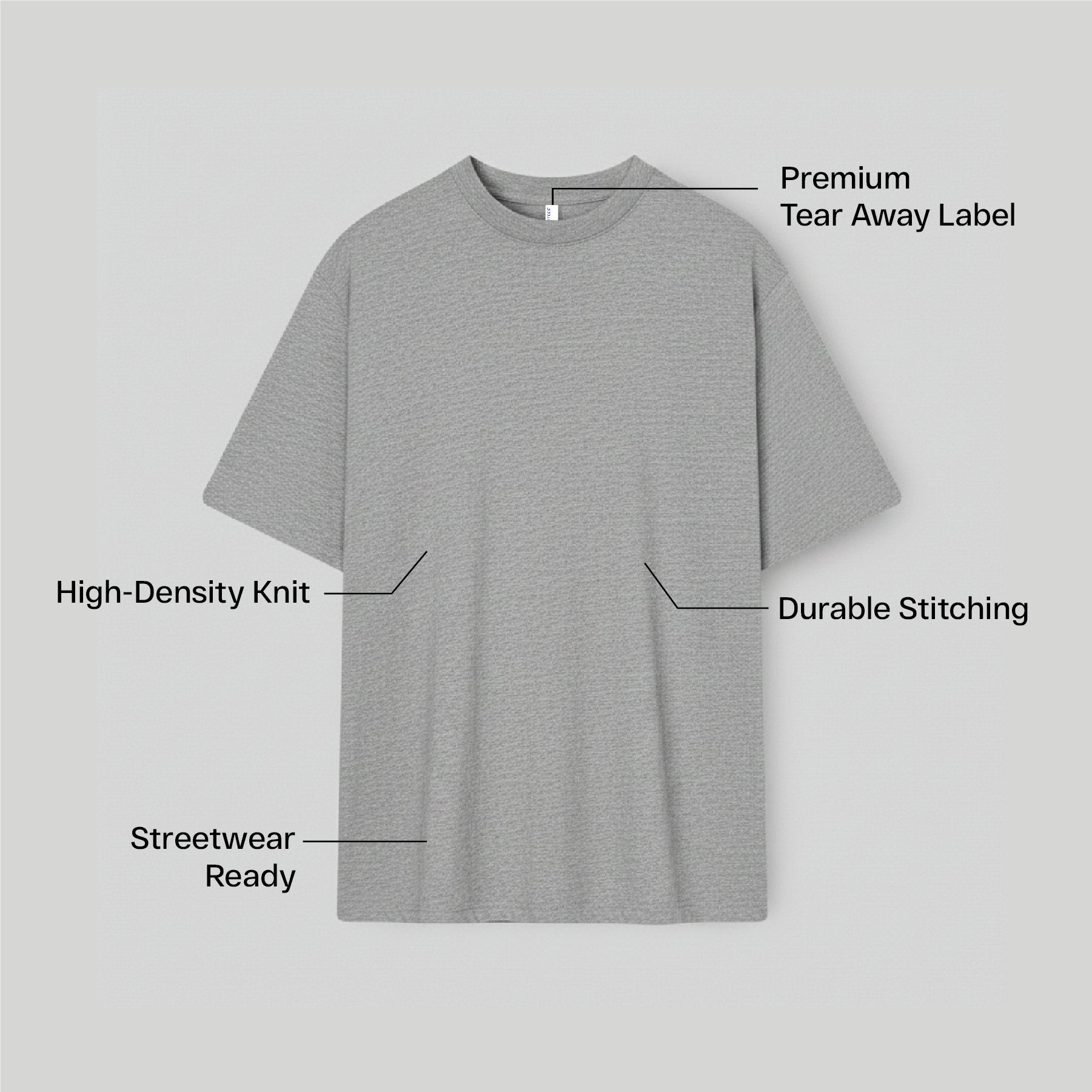 Oversized Streetwear Tee – 100% Cotton