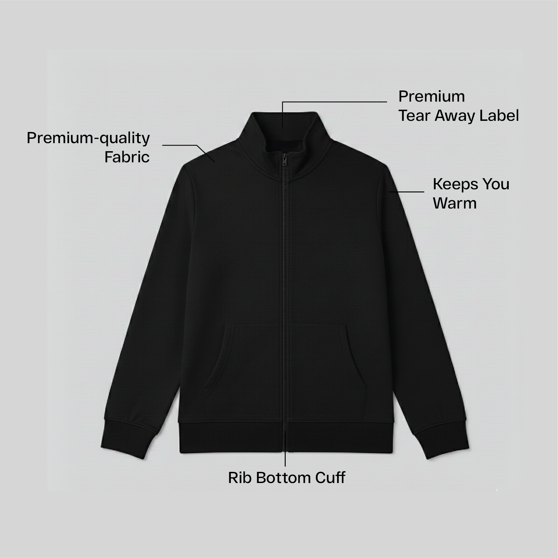 Terrysoft Cotton Unisex Full zip Jacket