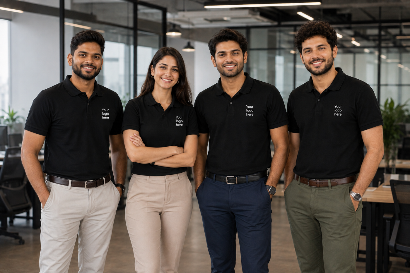 Premium corporate t-shirts team