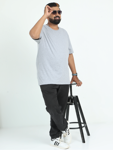 Cotton Plus size Round Neck Short Sleeve Tee