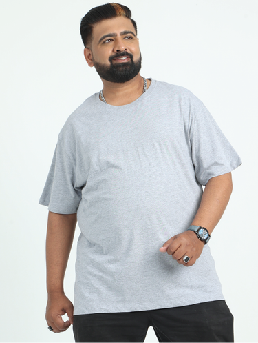 Cotton Plus size Round Neck Short Sleeve Tee
